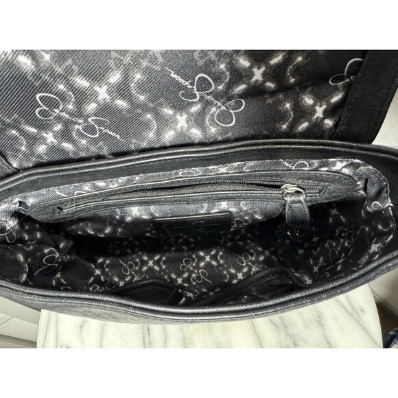 Jessica Simpson Skye FLP Xbody Tote Crossbody Bag Santori/Black Beaded Studded - Picture 8 of 11
